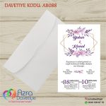 Beyaz Zarflı Davetiye - 088
