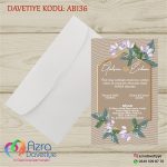 Beyaz Zarflı Davetiye - 136