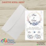 Beyaz Zarflı Davetiye - 207