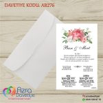 Beyaz Zarflı Davetiye - 276