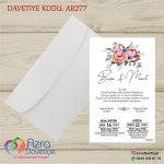 Beyaz Zarflı Davetiye - 277