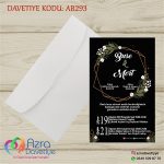 Beyaz Zarflı Davetiye - 293