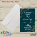 Beyaz Zarflı Davetiye - 417