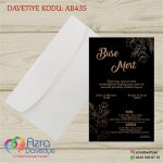 Beyaz Zarflı Davetiye - 435