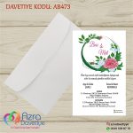 Beyaz Zarflı Davetiye - 473
