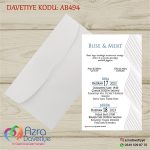 Beyaz Zarflı Davetiye - 494
