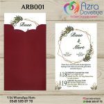 Dik Zarflı Davetiye - ARB001