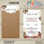 Dik Zarflı Davetiye - ARB048