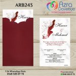 Dik Zarflı Davetiye - ARB243