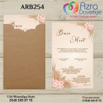 Dik Zarflı Davetiye - ARB254 - Görsel 2
