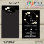 Dik Zarflı Davetiye - ARB337