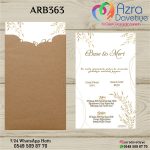 Dik Zarflı Davetiye - ARB363
